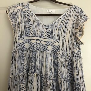 THML, Blue and White Polka Dot Mini Dress